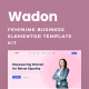 Wadon - Feminine Business Consultant Elementor Template Kit - ThemeForest Item for Sale