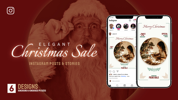 Merry Christmas Sale Instagram Pack B175