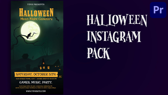 Halloween Party Instagram Story | Mogrt 173