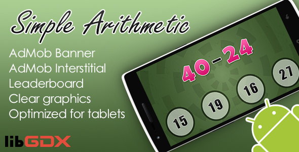 Simple Arithmetic with AdMob and Leaderboard