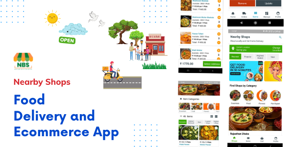 Nearby Shops - Multi-Restaurant Food Delivery and Ecommerce App