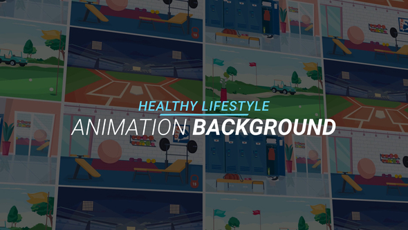 Healthy lifestyle - Animation background