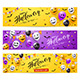 Set of Purple and Orange Halloween Banner - GraphicRiver Item for Sale