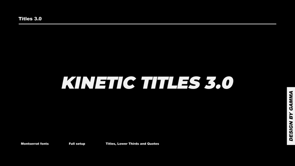 Kinetic Titles 3.0 | FCPX & Apple Motion alt
