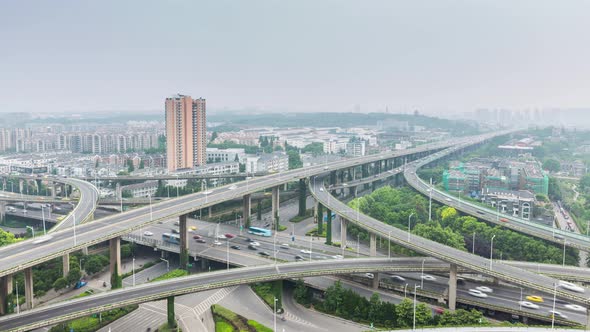 Time Lapse of Grade Separation bridge.NanJing,China.