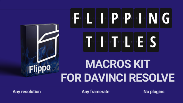 Flippo - Flipping Titles Macros Kit for DaVinci Resolve