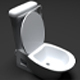 Unibody Commode with Flush Tank - 3DOcean Item for Sale