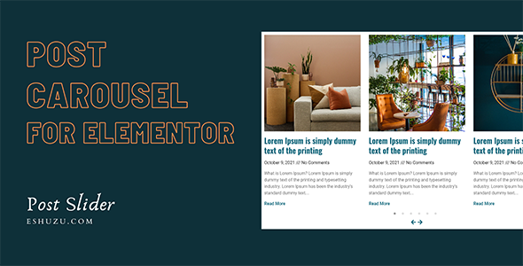 Elider - Post Carousel widget For Elementor