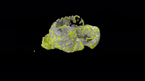 Futuristic Organic Liquid Two Spheres Collide Stylish Minimalistic Design Footage alt