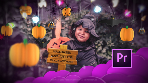 Halloween Stylish Slideshow Opener Mogrt