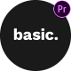 Basic. Minimal Corporate Presentation For Premiere Pro - VideoHive Item for Sale
