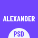 Alexander – Personal Portfolio PSD Template - ThemeForest Item for Sale