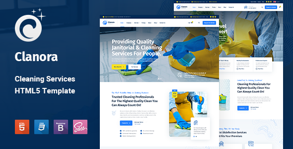 Clanora - Cleaning Services HTML5 Template