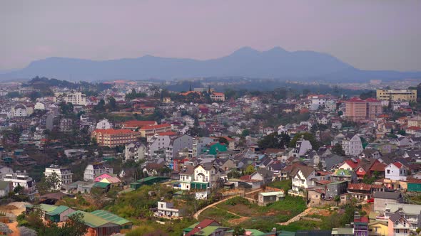 View on the City of Dalat in the Southern Vietnam