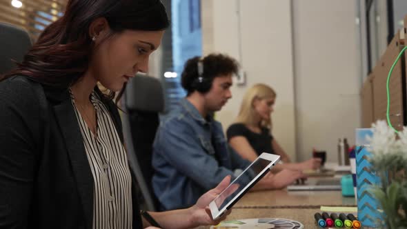 Colleagues working in a casual office