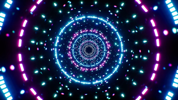 Neon Particles Light Portal Effects Loop 4K
