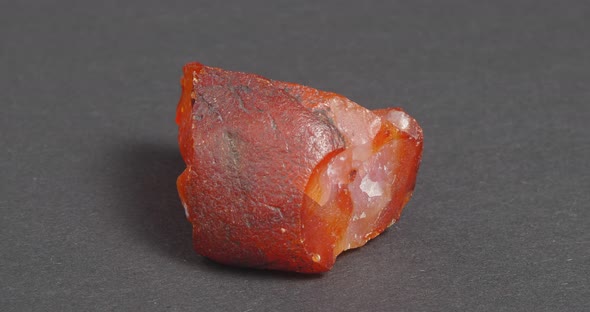 Mineral Carnelian on a Dark Background