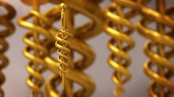 Rod Of Asclepius, a symbol of healthcare and medical practice. Loopable. HD