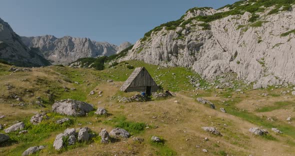 wooden hut in mountain for camp