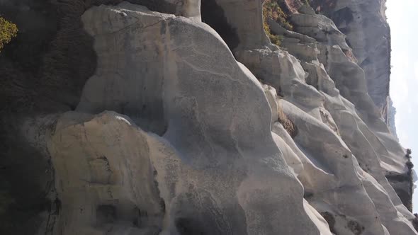 Vertical Video Cappadocia Landscape Aerial View