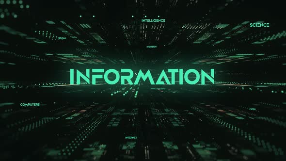 Sci Fi Digital Data Word Information