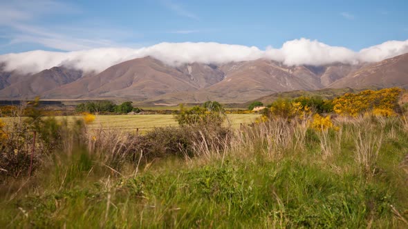New Zealand Mountain Landscape Time Lapse