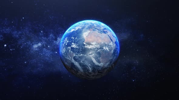 Earth Rotation Space Background