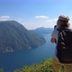 Photographer Woman in Lugano Bre Mount - VideoHive Item for Sale