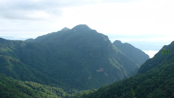 A beautiful greenery mountains view