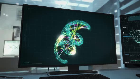 Spiral DNA View Shown By Advanced Analysis Software User Interface At Laboratory alt