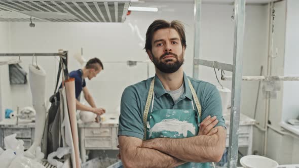 Confident Bearded Craftsman Portrait