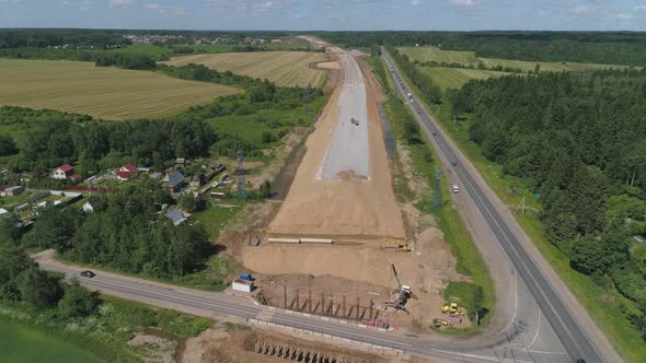 Highway Construction Aerial View