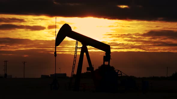 Pump Jack Oil Well, Close Up