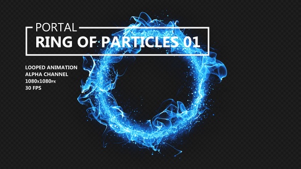 Portal - Blue Ring of Particles 01