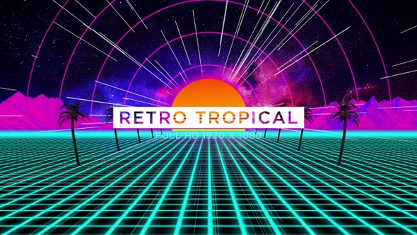 Retro Tropical VJ Loops Background