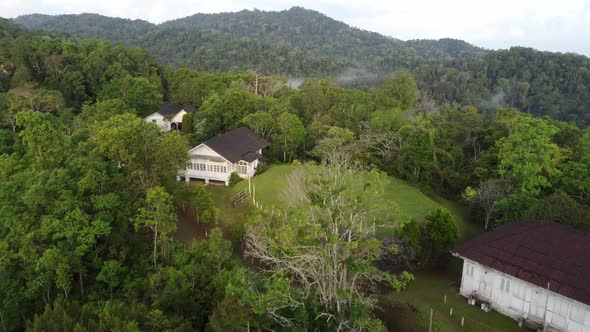 Aerial view abandoned Craig Hotel