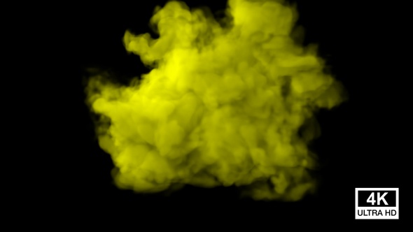 Huge Yellow Color Smoke 4K