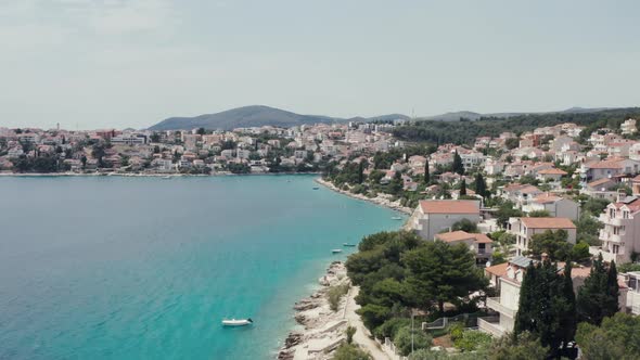 Aerial Top View Croatia Coast