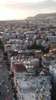 Vertical Video Alanya Turkey  a Resort Town on the Seashore