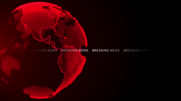 Breaking news broadcast concept design template for news channels or internet tv