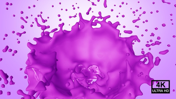 Big Purple Paint Splash 4K