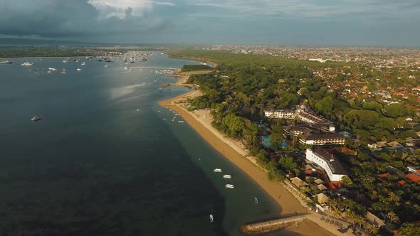 Beautiful Sanur beach drone footage in Bali. This footage was shot during Sunrise and Sunset time.