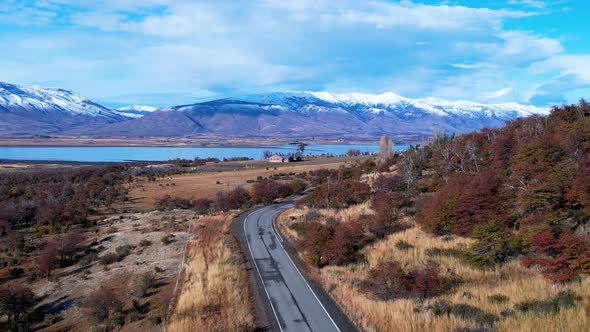 Patagonia landscape. Famous town of El Calafate at Patagonia Argentina