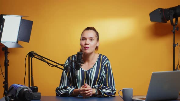 New Media Star Talking to the Camera