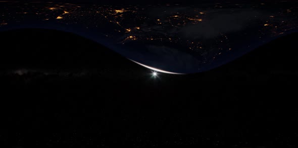 VR 360 Earth and Sun From Space alt