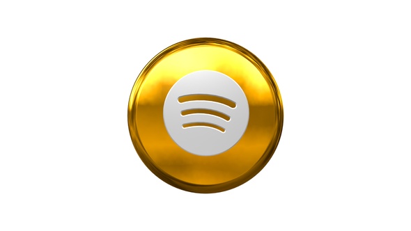 Golden 3D Spotify Icon alt