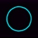 Blue Ring of Lightning Energy Neon a Black Background - VideoHive Item for Sale