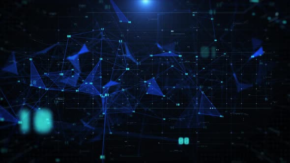 Futuristic Technology Binary Data