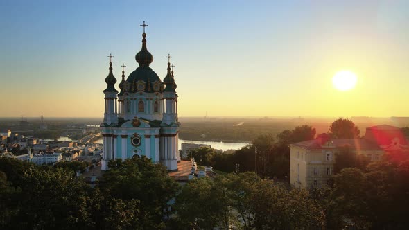 St. Andrew's Church in the Morning. Kyiv, Ukraine