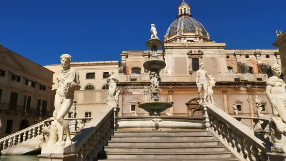 Piazza Pretoria, Palermo, Sicily, Italy